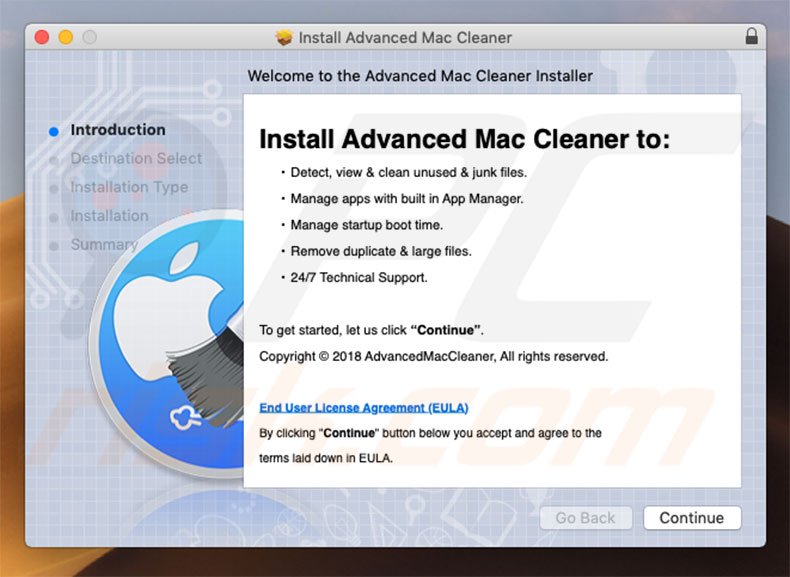 uninstall advanced mac cleaner on macbook pro